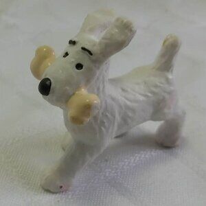 Milou figurine, Little's Tintin dog, approx. 1 1/2 inche, circa 1990
